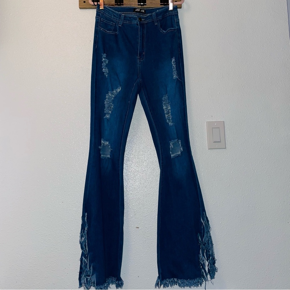 Fringe  Flare Jeans